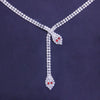 Stonefans Bikini Rhinestone Snake Waist Chain Body Jewelry for Women Sexy Punk Red Crystal Belly Chain Snake Waist Jewellery