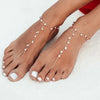 Stonefans Boho Leaf Bridal Crystal Anklet Bracelet Toe Ankle Chain for Women Rhinestone Foot Chain Summer Sandal Leg Jewelry