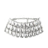Stonefans Bridal Square Multilayer Choker Necklace Clavicle Accessories Statement Bling Rhinestone Collar Choker Party for Women