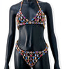Stonefans Color Crystal Body Chain Set Bikini Bra Necklace Charm Women Thongs Jewelry Chains Summer Festival Outfit Rave Party