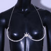 Stonefans Crown Chest Support Swimwear for Women Bra Jewelry Accessories Outfit Summer Festival Clothing Sexy Bikinis 2022