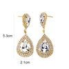 Stonefans Crystal Rhinestone Drop Earrings Pierced Hypoallergenic 2024 Wedding Party Earrings Womens Bridal Jewelry