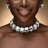 Stonefans Exaggerated Square Rhinestone Choker Necklace Set Trend 2023 Big Crystal Stud Earrings Women Jewelry Set