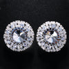 Stonefans Big Crystal Clip Earrings for Women Rhinestone Luxury Bling without Piercing Round Clip Earrings Party Gifts