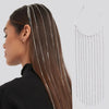 Stonefans New Long Bohemia Tassel Metal Head Chain Headpiece Rhinestone Hair Jewelry Hanging Hair Hoop Jewelry for Women