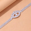 Stonefans Rhinestone Chain Evil Eye Anklet Bracelet for Women Multi Layer Beach Barefoot Anklet Leg Bracelet Jewelry