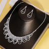 Stonefans Rhinestone Necklace and Earrings Set for Women Crystal Multi-layered Bride Jewelry Set Wedding Accessories