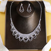 Stonefans Rhinestone Necklace and Earrings Set for Women Crystal Multi-layered Bride Jewelry Set Wedding Accessories