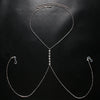 Stonefans Rhinestone Non Piercing Simple Nipple Chain for Women Jewelry Luxury Body Chain Bikini Sexy Accessories Club