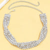 Stonefans Rhinestone Twisted Chain Choker Necklace for Women Statement Multi Layer Necklace Collar Crystal Jewelry Gift