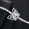 Stonefans Zircon Butterfly Bra Chain Neckalce for Women Summer Beach Bikini Rhinestone Chest Chain Sexy Jewelry Gifts
