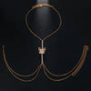 Stonefans Zircon Butterfly Bra Chain Neckalce for Women Summer Beach Bikini Rhinestone Chest Chain Sexy Jewelry Gifts