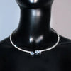 Stonefans Geometry Rhinestone Collar Necklace Jewelry for Women Adjustable Open Collar Elasticity Choker Party Gift