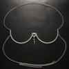 Stonefans Heart Chest Bracket for Women Bra Jewellery Lingerie Cross Pendant Body Chain Sexy Dress Bikini Harness Accessories