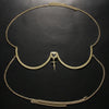 Stonefans Heart Chest Bracket for Women Bra Jewellery Lingerie Cross Pendant Body Chain Sexy Dress Bikini Harness Accessories