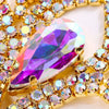 Stonefans Hollow Dance Belly Bracelet Bangle Women Wrist Decoration 2024 Water Drop Rhinestone Bangle Adjustable Jewelry