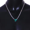 Stonefans Iced Out Bling Green Heart Choker Necklace for Women Adjustable Rhinestone Tennis Chain Love Necklace for Girlfriend
