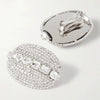 Stonefans Large Round Clip on Earrings Women No Piercing Accessories Design Rhinestone Clip Earrings Wedding Ear Jewelry