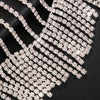 Stonefans Long Tassel Hair Chain Head for Women Backside Forehead Flapper Cap Crystal Headband Hat Bridal Headpiece Jewelry Gift