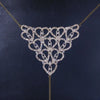 Stonefans Luxury Sexy Heart Rhinestone Bikini Body Chain for Women Multi Layer Crytal Leg Chain Thong Set Body Harness Jewelry
