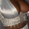 Stonefans Luxury Tassel Bikini Decorations Designer Women New Bohemian Beach Pendant Sexy Chest Bra Chains Lingerie Nightwear