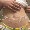 Stonefans Multilayer Rhinestone Waist Chain Bikini Lingerie for Women Elegant Crystal Belly Belt in Europe and America Wedding