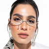 Stonefans Pendant Glasses Frame Designer Luxury Retro Sunglasses Boho Without Lens Women's Accessories Eyes Glasses Face Jewelry
