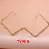 Stonefans Pendant Glasses Frame Designer Luxury Retro Sunglasses Boho Without Lens Women's Accessories Eyes Glasses Face Jewelry