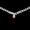 Stonefans Pink Crystal Bra Nipple Chains Non Piercing Erotica Rhinestone Chest Nipple Chain Body Jewelry For Women Goth Festival