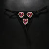 Stonefans Pink Hearts Thong Jewelry Underwear Strappy Swimsuit Lingerie G String Y2k Bikini Crystal Panties Sexys Women Party