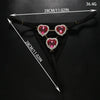 Stonefans Pink Hearts Thong Jewelry Underwear Strappy Swimsuit Lingerie G String Y2k Bikini Crystal Panties Sexys Women Party