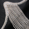 Stonefans Rave Crystal Tassel Chest Bracket Chain Body Jewelry for Women Charm Adjustable Rhinestone Lingerie Chain Bra Party