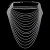 Stonefans Rave Multilayer Chest Chain Top Bikini Outfits for Women Festival Lingerie Tassel Rhinestone Bra Jewelry Dress Party