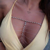 Stonefans Rhinestone Multilayer Chest Chain Harness for Women Nightclub Outfit Sexy Crystal Body Chain Jewelry Dress Accessories