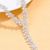 Stonefans Rhombus Y Necklace Earring Set for Women Rhinestone Bridal Full Jewelry Sets Party Luxury Dubai Nigeria Crystal Gifts