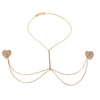 Stonefans Sexy Bikini Cross Rhinestone Bra Chain Harness Necklace Festival Chest Heart Nipple Stickers for Women Sexy Cover Bra