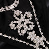 Stonefans Sexy Clothes Crystal Flower Thong Panties Jewelry for Women Hollow Rhinestone Thong Elastic Underwear Body Jewelry