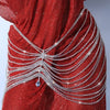 Stonefans Sexy Luxury Bling Long Multlayer Dress Belt Crystal Chain Wedding Bridal for Women Pendant Bikini Jewelry Gift