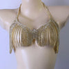 Stonefans Sexy Tassel Body Chain Rhinestone Bra Harness for Women Luxury Crystal Lingerie Bikini Jewelry Chest Body Jewelry