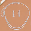 Stonefans Simple Geometric Necklace Earrings Set Women Crystal Earrings for Girls Bride 2024 Jewelry Sets Accessories  Wedding