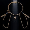 Stonefans Snake Nipple Chain Slave Bikini Accessories for Women Body Jewelry Bra Lingerie Chest Harness Rhinestone Sexy Crystal