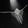 Stonefans Square Tassel Rhinestone Panties Thongs for Women Summer Beach Bikini Adjustable Underwear Chain G String Jewellery