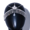 Stonefans Tassel Head Chain Jewelry Indian Girl Rhinestone Cross 2024 New Pendant Hat Accessories Designer Gifts