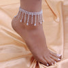 Stonefans Tassel Pendant Anklet Bracelets on Leg for Women Summer Charm Sandals Anklet Chain Crystal Foot Jewelry Barefoot