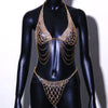 Stonefans Tassel Underwear Rhinestone Bra Chain Harness for Women Sexy Crystal Bikini Bra and Thong Sets Body Jewelry
