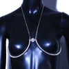 Stonefans Trendy Coin Chest Bracket Bra Chain Necklace for Women Underwear Sexy Crystal Body Chain Jewelry Bikini Lingerie Gifts