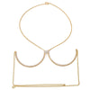 Stonefans Trendy Coin Chest Bracket Bra Chain Necklace for Women Underwear Sexy Crystal Body Chain Jewelry Bikini Lingerie Gifts