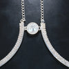 Stonefans Trendy Coin Chest Bracket Bra Chain Necklace for Women Underwear Sexy Crystal Body Chain Jewelry Bikini Lingerie Gifts