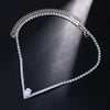 Stonefans V Shape Rhinestone Neckalce Choker Wedding for Women Statement Zircon Water Drop Tennis Chain Necklace Party Jewelry