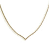 Stonefans V Shape Rhinestone Necklace Choker Wedding Accessories Jewelry Crystal Tennis Chain Necklace Statement Collar